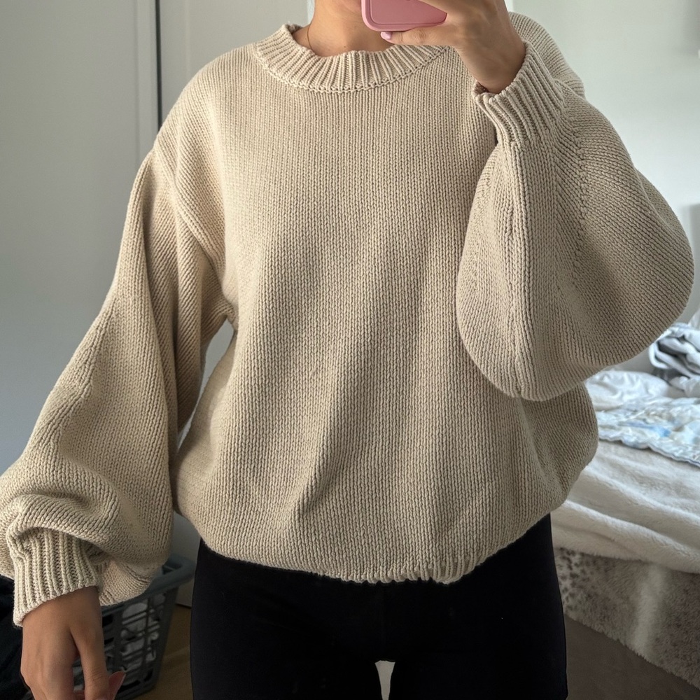 Princess Polly Cream Knit Sweater